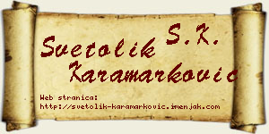 Svetolik Karamarković vizit kartica